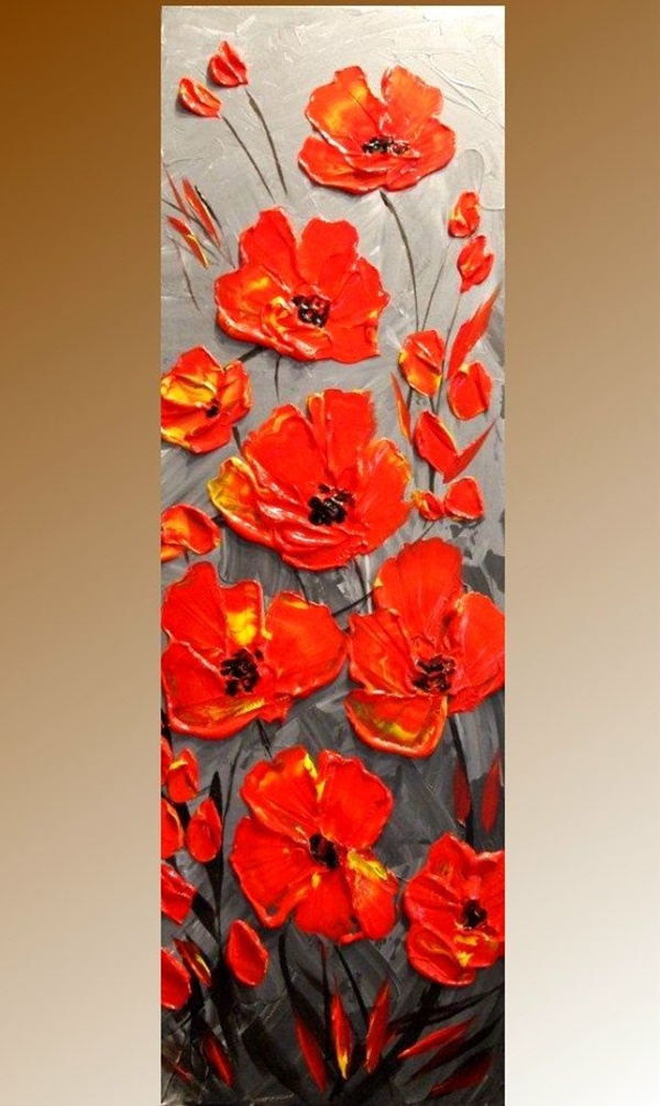 Amazing Abstract Flower Paintings For Your Living Room 12