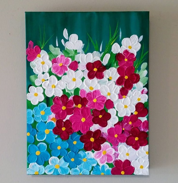 Amazing Abstract Flower Paintings For Your Living Room 13