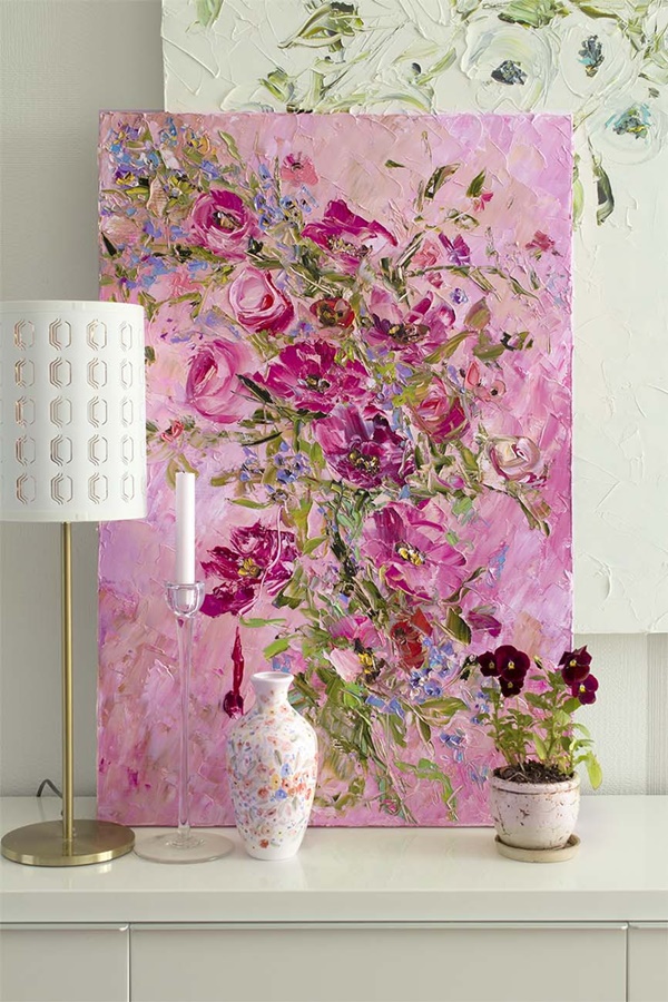 Amazing Abstract Flower Paintings For Your Living Room 2