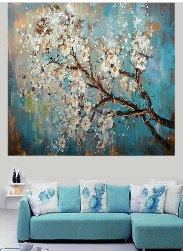 Amazing Abstract Flower Paintings For Your Living Room 4