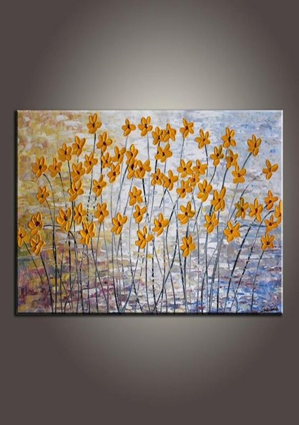 Amazing Abstract Flower Paintings For Your Living Room 5