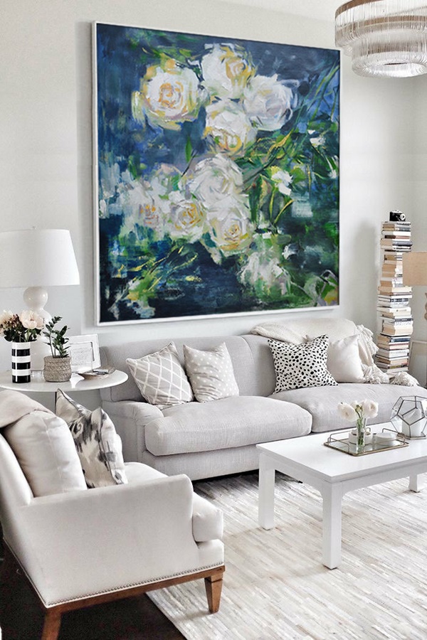 Amazing Abstract Flower Paintings For Your Living Room 6