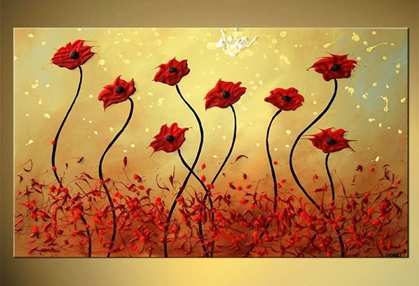 flower paintings for living room