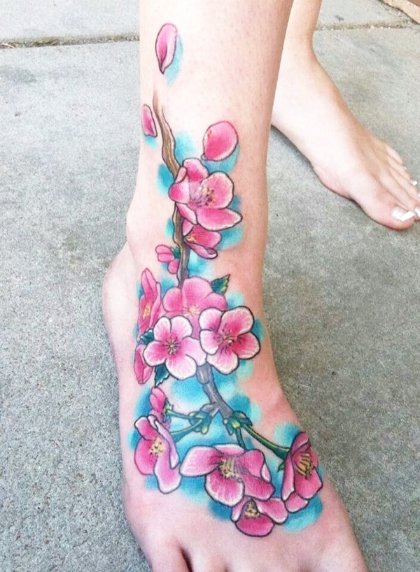 Cherry Blossom Tattoo Designs That Are So Gorgeous 24