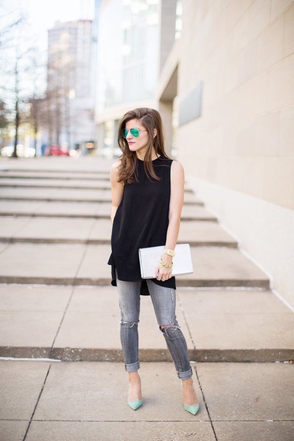 Outstanding Grey Jeans Outfit Ideas For Women