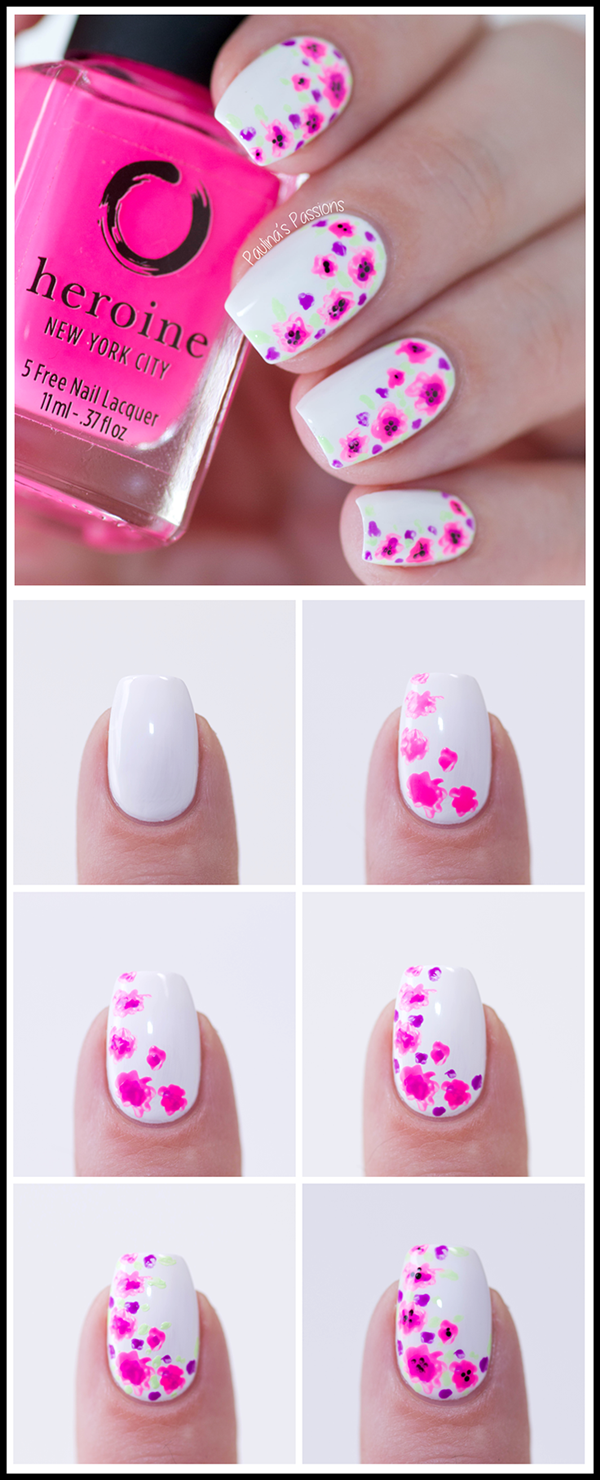 Elegant Flower Nail Designs For Summer