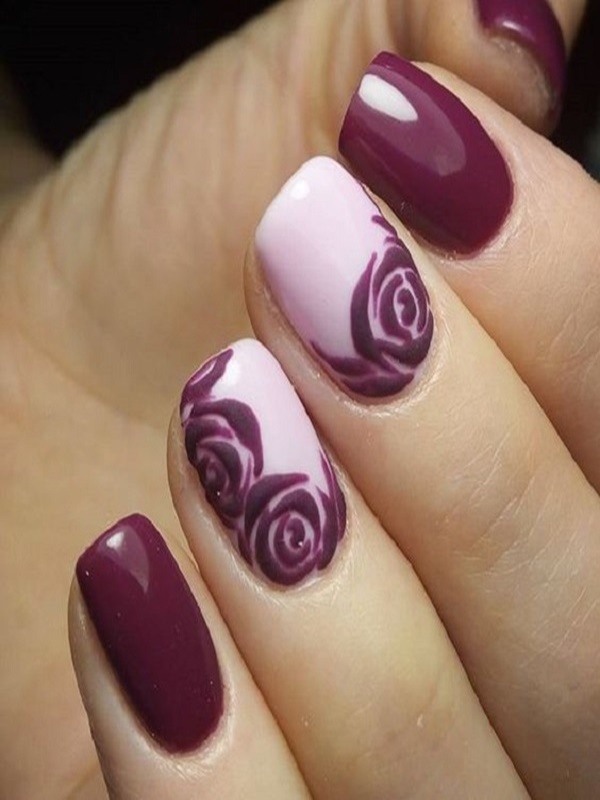 Elegant Flower Nail Designs For Summer