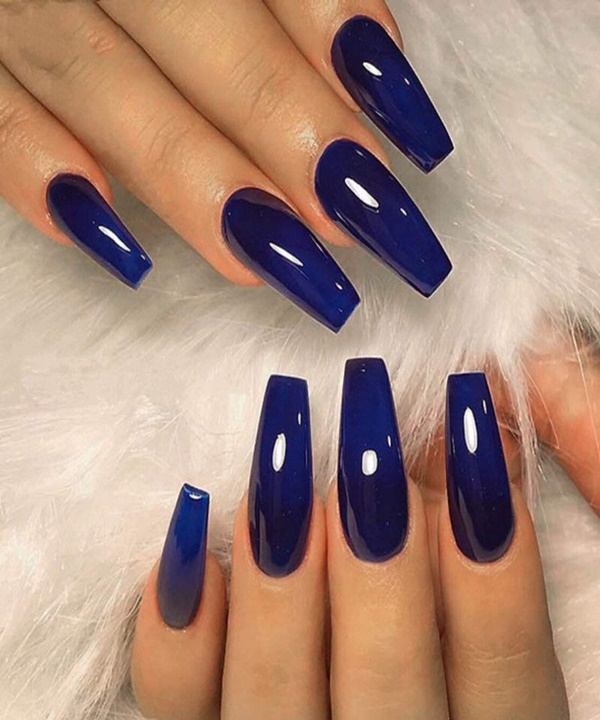 long light blue nail designs