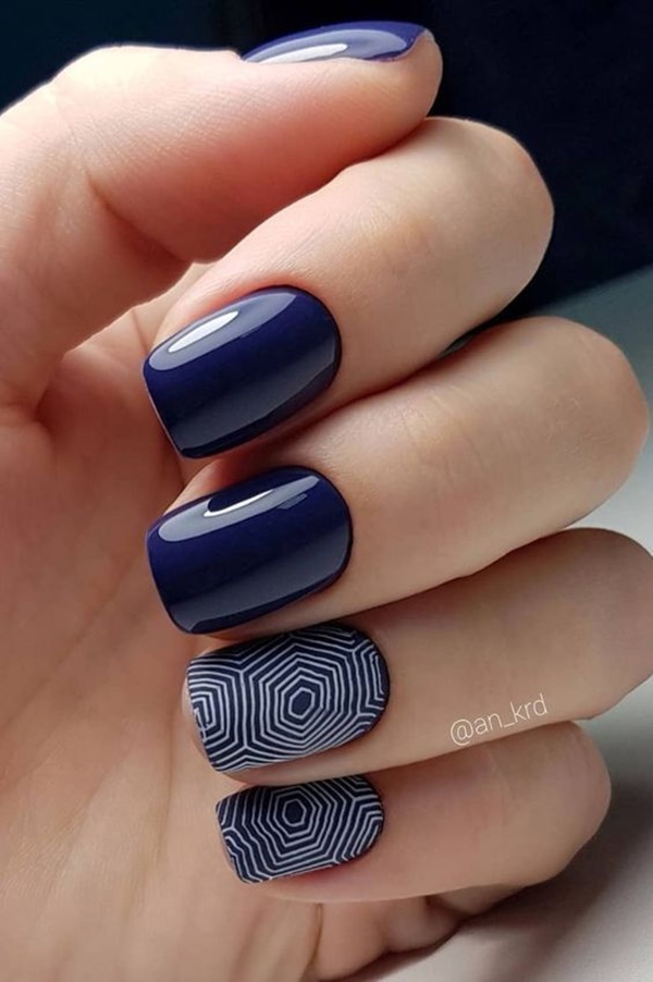 Classy Dark Blue Nail Designs You’ll Love