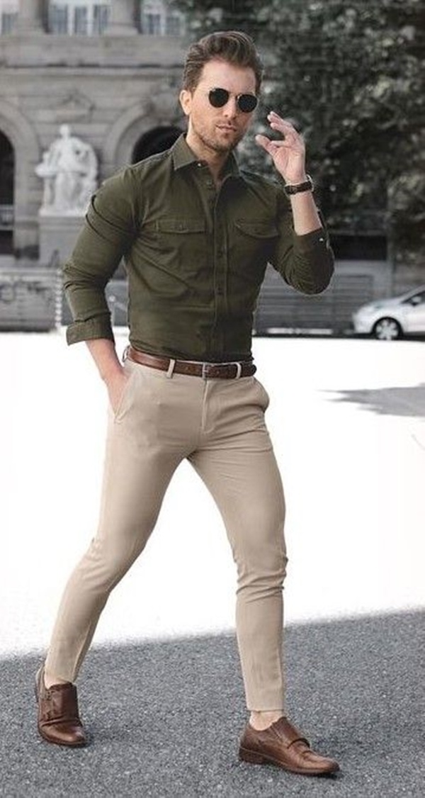 What Color Tops Go With Tan Pants For Men